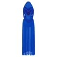 thumbnail image 3 of Haitryli Lyrical Dance Dress for Women Halter Sleeveless Mesh Flowy Tulle Skirt Maxi Long Dress Royal Blue XL, 3 of 6