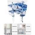 thumbnail image 6 of Ocean Fish Tie Up Curtains for Window, Thermal Insulated Balloon Shade Adjustable Rod Pocket Curtains Valance Panels for Kitchen Bathroom Cafe 52 x 63 Watercolor Blue Spot Color Coastal Painting, 6 of 6