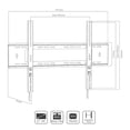 thumbnail image 3 of Soporte TV LENNON LN-FM47100 Vesa MAX 900x600 80Kg 47-100'' Negro, 3 of 5