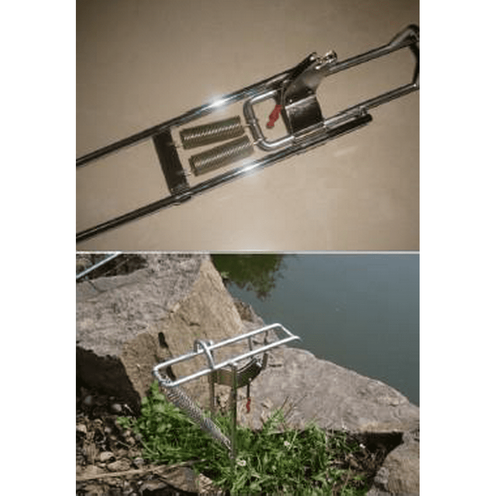 FISHING ROD HOLDER W AUTOMATIC TIP UP HOOK SETTER