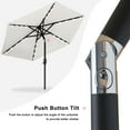 thumbnail image 3 of MASTERCANOPY 7.5ft Solar Patio Umbrella with LED Lights Tilt and Crank, Light Beige, 3 of 7