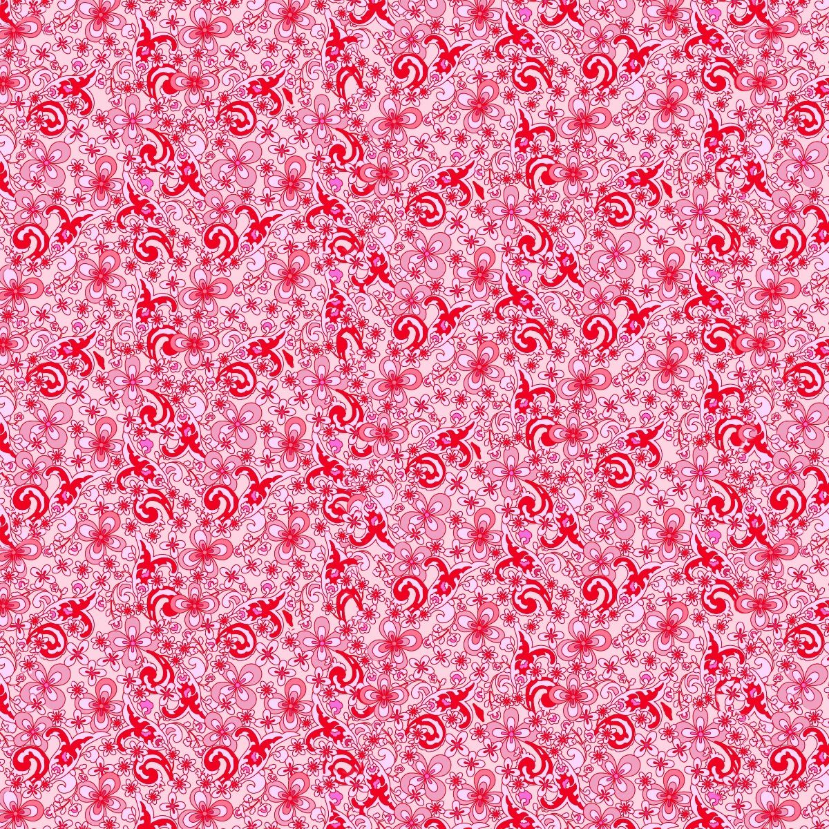 FREE SHIPPING!!! Paisley Valentine Design 100% Cotton Quilting Fabric for DIY Projects by the Yard (Pink, Red, White)