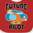 thumbnail image 4 of Inktastic Future Pilot Helicopter Boys or Girls Baby Bib, 4 of 4