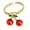2, variant on Fashionable Strawberry Cherrys Rings Realistic Designs Comfortable Alloy Jewelry for Women and Fashion Enthusiasts