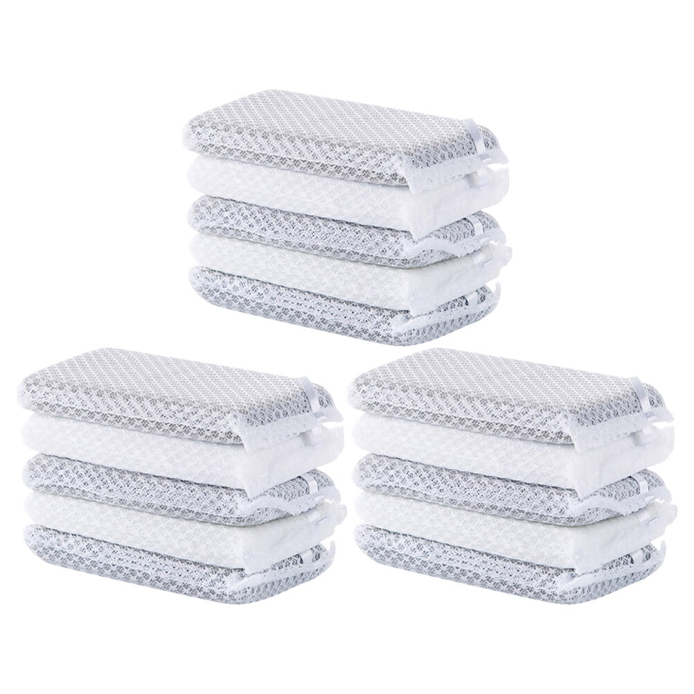 15Pcs Sponge Scouring Pads Cleaning Pad Reusable Kitchen Dish Washing