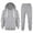 Grey, variant on Ruyang Boys Zip Up Hoodies Joggers Set 2 Piece Sweatsuits School Athletic Hooded Sweatshirt Sweatpants Plain Clothing Set