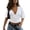 White #1, variant on Womens Deep V Neck T Shirt Oversized Short Sleeve Loose Fit Sexy Summer Casual Tee Tops Red S