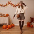thumbnail image 2 of Lumtrix Women's Striped Over Knee Thigh High Socks, Arm Warmer Fingerless Gloves Set for Halloween Christmas P One Size, 2 of 6