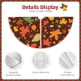 thumbnail image 3 of Sikiie Autumn Leaves Nativity Christmas Tree Skirt, Jesus Christian Winter Holiday Tree Mat Decoration(30-48IN)30", 3 of 6