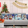 thumbnail image 6 of Christmas Pillow Covers 20x20 Set of 4 Xmas Throw Pillows Christmas Snowman Santa Pillow Cases Winter Holiday Pillow Covers Home Outdoor Sofa Couch Cushion Covers for Christmas (20 by 20), 6 of 6