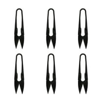 LEORX 6pcs U Shape Sewing Scissors Thread Cutter For Embroidery Cross Stitch Diy Crafts Trimming Nippers Black