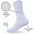 thumbnail image 6 of Diamond Star Unisex Diabetic Loose Top Therapeutic Anti Slip-Non Skid Gripper Soft Cotton Full Cushioned Crew Socks (Grey - 3 Pairs, Socks Size 13-15, Fit Men's Shoe Size 9-14), 6 of 7