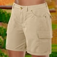 thumbnail image 6 of BLVB Bermuda Cargo Shorts for Women with Pockets High Waist Long Dressy Shorts Outdoor Summer Short Pants, 6 of 6