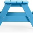 thumbnail image 5 of WestinTrends Malibu Outdoor Patio Kids HDPE Plastic Picnic Bench Table, Pacific Blue, 5 of 5