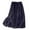 Navy, variant on Gfyviroh Skirts for Women Lightweight Cotton Linen Pleated Elastc Waist Skirts Casual Solid Color Pull On Flowy Midi Skirts