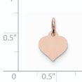 thumbnail image 3 of Charme Disque Cœur en Or Rose 14K, 3 of 3
