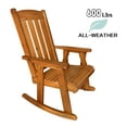 thumbnail image 6 of Fortune Candy Wooden Patio Rocking Chair, Heavy Duty 600 lbs, for Outdoor and Indoor, Brown, 6 of 6