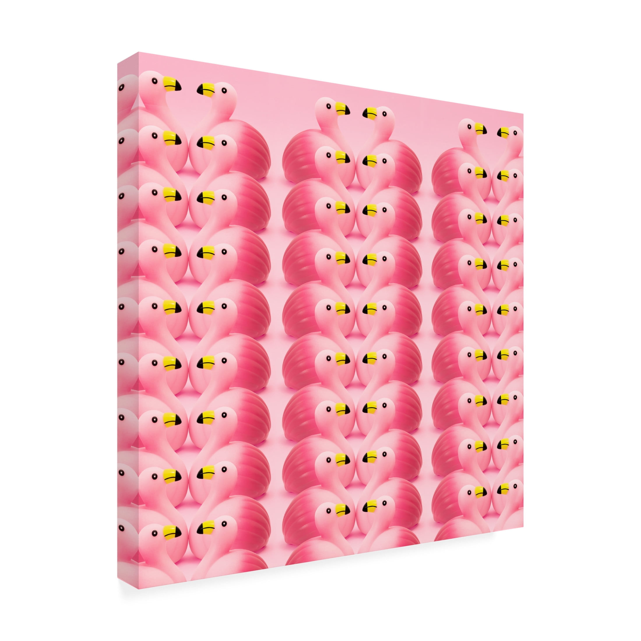 Canvas Wall Art - Julia Ramiro 'Flamencos.5' Wall Art for Living Room, Bedroom, or Office Décor by Trademark Fine Art - 18 x 18 Inches