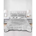 thumbnail image 2 of Quilts Queen Size Bedding Set, Grey Coastal Lightweight Quilted Comforter, Summer Ocean Sea Ombre Starfish Corals Soft Reversible Bedspread Coverlet with Pillow Covers for All Season, 90" x 96", 2 of 7