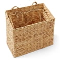 thumbnail image 6 of Casafield 2-Tier Hanging Storage Basket Set, Natural Water Hyacinth Wall Basket, Boho Organizer for Kitchen Pantry, Home Office, Entryway, Bathroom, 6 of 7