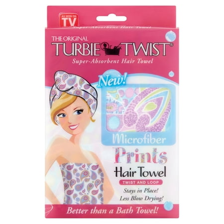 Turbie Twist The Original Microfiber Prints Hair Towel (color and design may