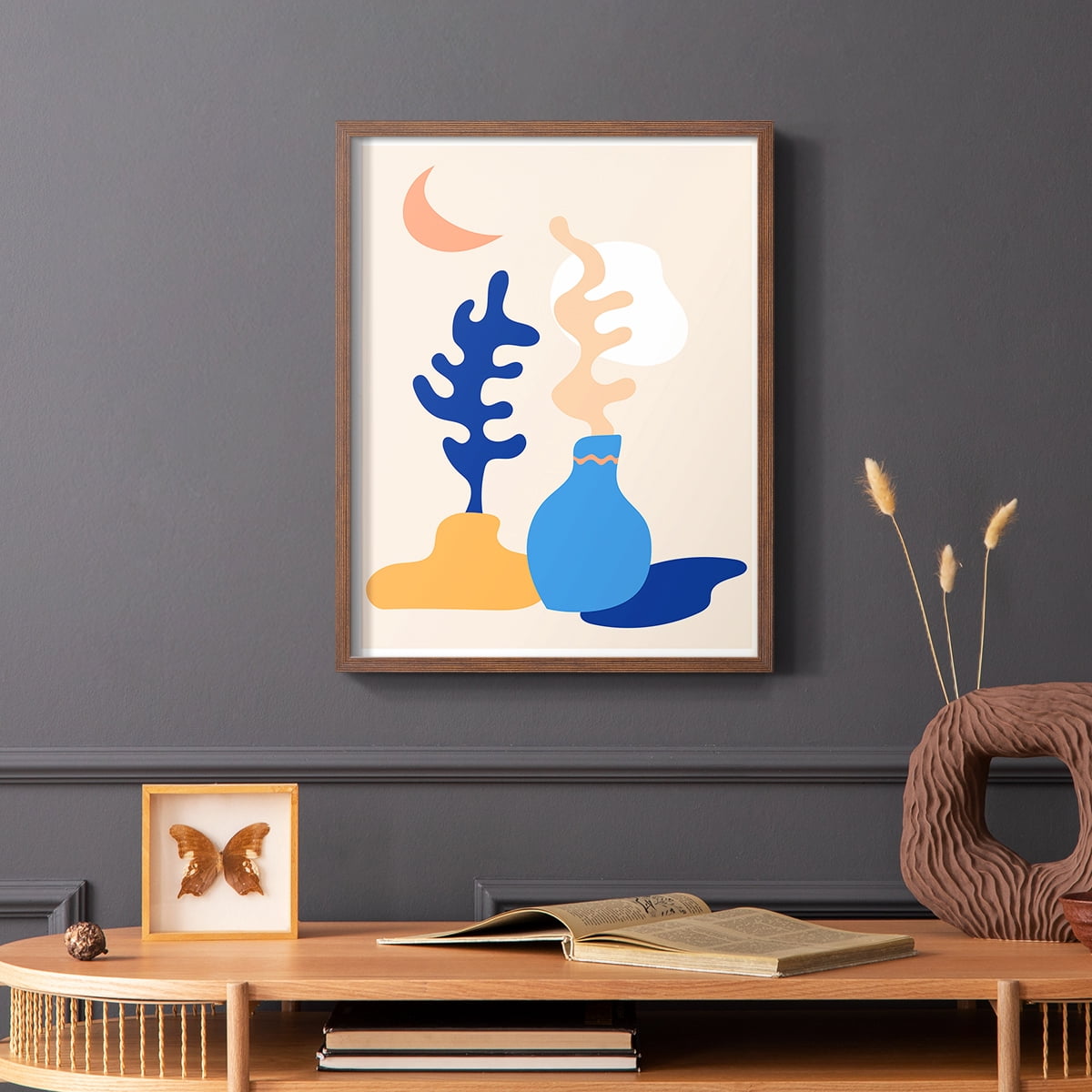 Matisse CDLXX in Brown Solid Wood Framed Print No Nail Hanging
