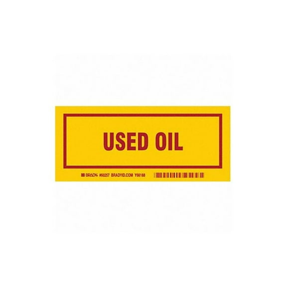 brady 60257 container label, 7 in. w, 3 in. h, pk 25