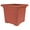 Clay, variant on Exlonjet 15.5 Inch Accent Square Planter - Lightweight Decorative Outdoor Plant Pot with Drainage for Front Porch, Deck, Patio, Chocolate