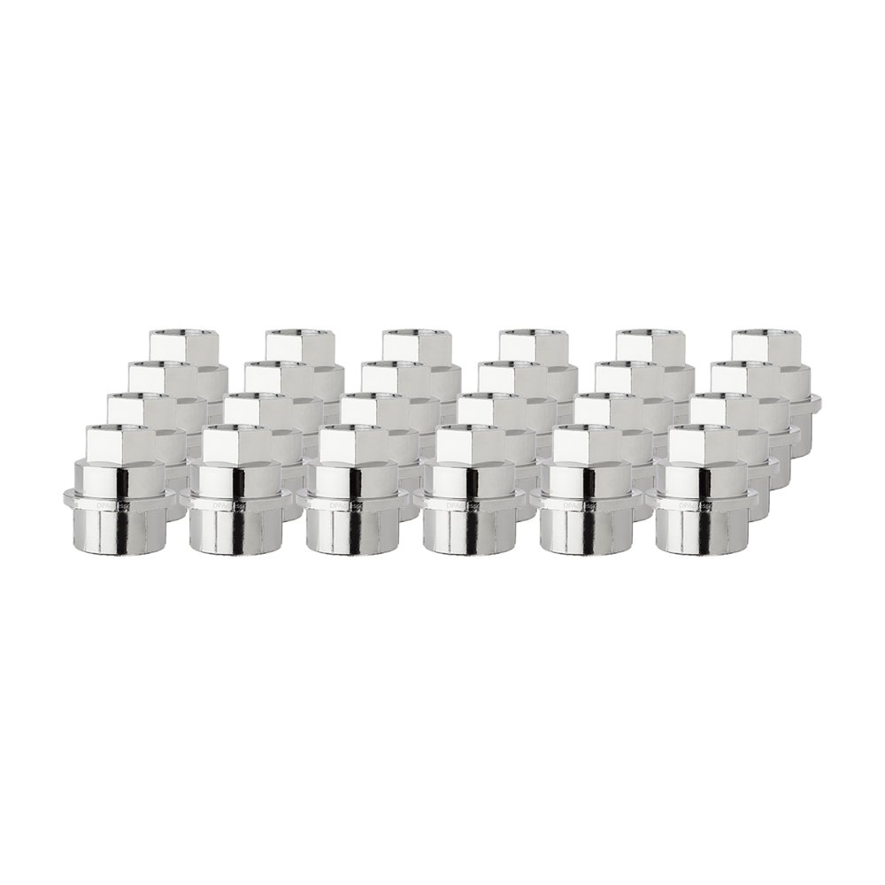 24 New Chrome Plastic Wheel Lug Nut Caps Replaces GM 15646250