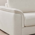 thumbnail image 5 of ReNest Modern Upholstered Curved Sofa, Comfortable Comfy Sofa for Living Room with High-Density Foam and Wood Frame, Cream, 5 of 9