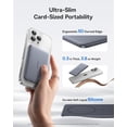 thumbnail image 2 of Baseus Picogo 5000mAh Ultra-Slim MagSafe Power Bank, Card-Size Wireless Charger with USB-C Braided Cable, Fast Charging Battery Pack for iPhone,Grey, 2 of 10