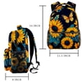 thumbnail image 2 of Sunflower Butterfly Backpack Lightweight Bookbag Travel Rucksack Laptop Daypack for Women Men, 2 of 6