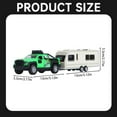 thumbnail image 3 of XIANXIAN Pickup Truck Trailer Towing Toy Camper 2 in 1 Playset RV Motorhome Toys for Boys Diecast Model Car Metal Pull Back Toy Cars 1/36 Scale SUV Doors Open Light Sound Kids Birthday Gifts, 3 of 6