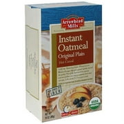 Arrowhead Mills Instant Original Plain Oatmeal Hot Cereal, 10 oz (Pack of 12)