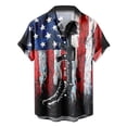 thumbnail image 4 of Camisas de verano con bandera estadounidense en 3D para hombre, camisas hawaianas informales para mujer, camisas de playa con botones y mangas cortas estampadas a la moda, 4 of 5