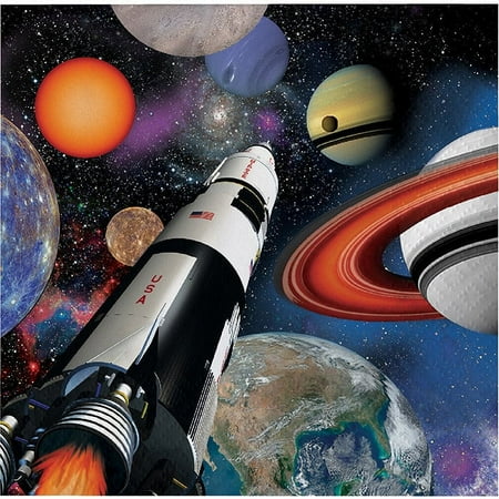 192 Count Bulk Pack Space Blast Beverage Napkins