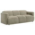 thumbnail image 3 of Dorset 2-piece Upholstered Round Track Arm Sofa Set Brown, 3 of 15