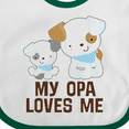 thumbnail image 4 of Inktastic My Opa Loves Me Grandson Boys Baby Bib, 4 of 4