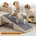 thumbnail image 5 of 2-in-1 Foldable Wooden Dog Stairs & Ramp for Small Dogs Cats, Split Ottoman Design Light Grey, 5 of 25
