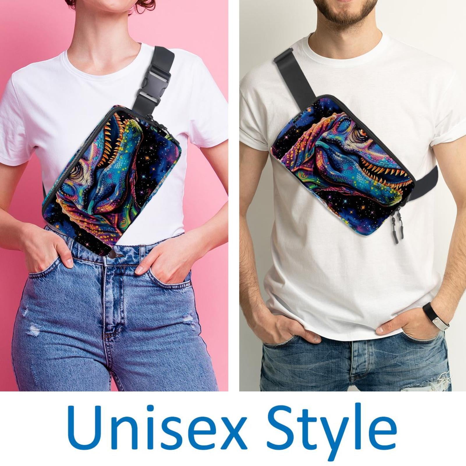 Dinosaur Lightweight Adjustable Waist Bag with Extension Strap - Unisex Fanny Pack