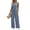 Gray Blue, variant on Jumpsuits for women Summer Casual Romper Sleeveless Wide Leg Long Pants Outfits Dressy Woman Clothes