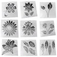 thumbnail image 2 of Lubelski 1 Set Painting Stencil Flower Pattern Multifunctional PET Paper Craft Painting Template for Wall Art, 2 of 3