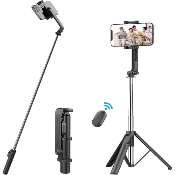 40" Selfie Stick Tripod with Wireless Remote,iPhone and Android Extendable Phone Tripod,