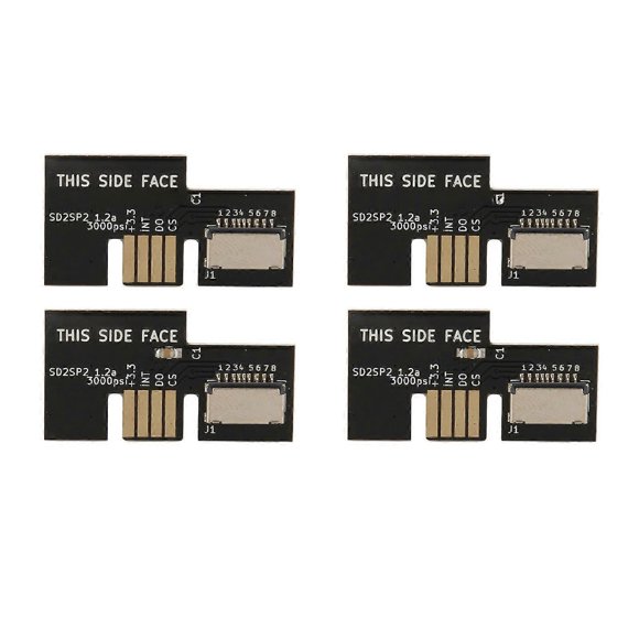 Micro Storage Card Adapter for Game Console Memory Card Reader for GC SD2SP2 SDLoad SDL 4pcs Black