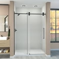thumbnail image 5 of Transolid Tbd608010l-T Teegan 80" High X 59" Wide Bypass Frameless Shower Door - Brushed, 5 of 7