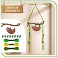 thumbnail image 2 of Dsscvnef DIY Wooden Sloth Leaf Hanging Rope Animal Decoration Handmade Craft Desktop Ornament for Home, 2 of 9