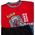 thumbnail image 3 of Quad Seven Boys Pajama Set Breathable Graphic Sleep Shirt, Pajama Pants & Lounge Shorts 3 Piece, 3 of 7