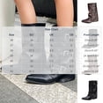 thumbnail image 3 of Women Slouchy Mid Calf Boots Casual Pointed Toe Pull On Boots Fold Over Metal Buckle Comfortable Boots Low Heeled Fall Winter Fashion Boots, 3 of 9
