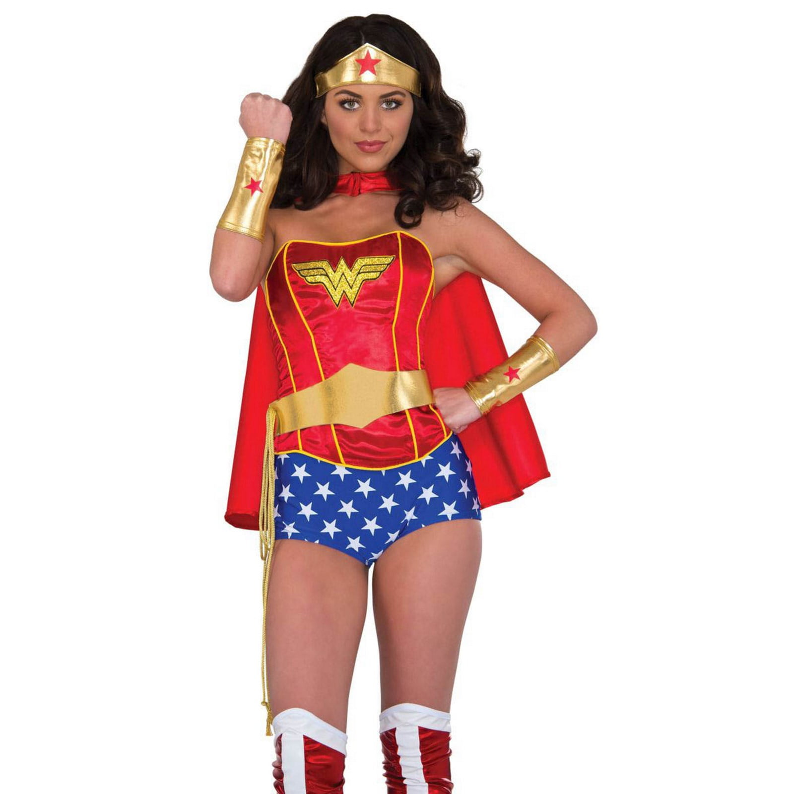 Girls Twin Pack Wonder Woman Supergirl Gift Box Hero Fancy Dress Costume Outfit 