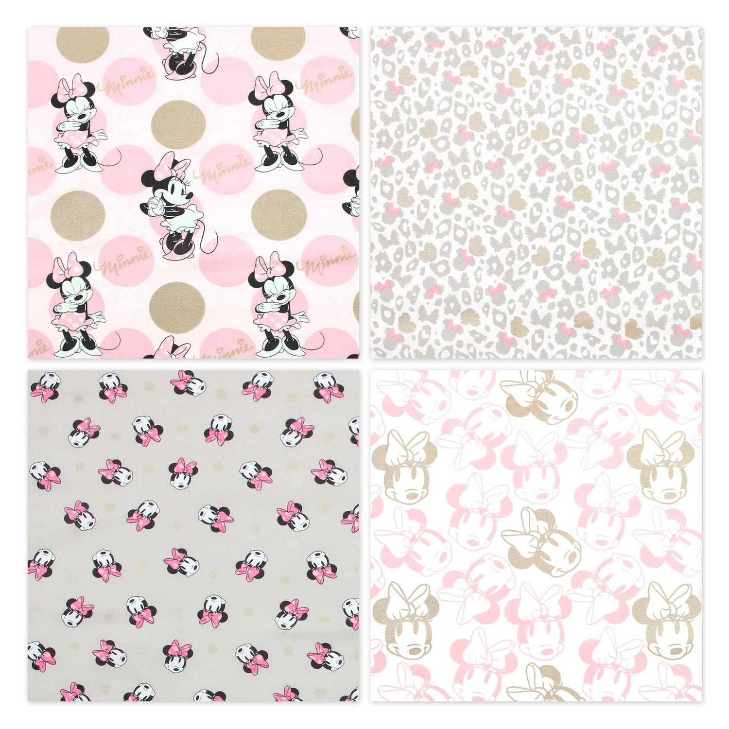 Carres de tissu en cotton Fabric Creations Disney Minnie Mouse de 4 pièces 4 - 18" x 21" pièces